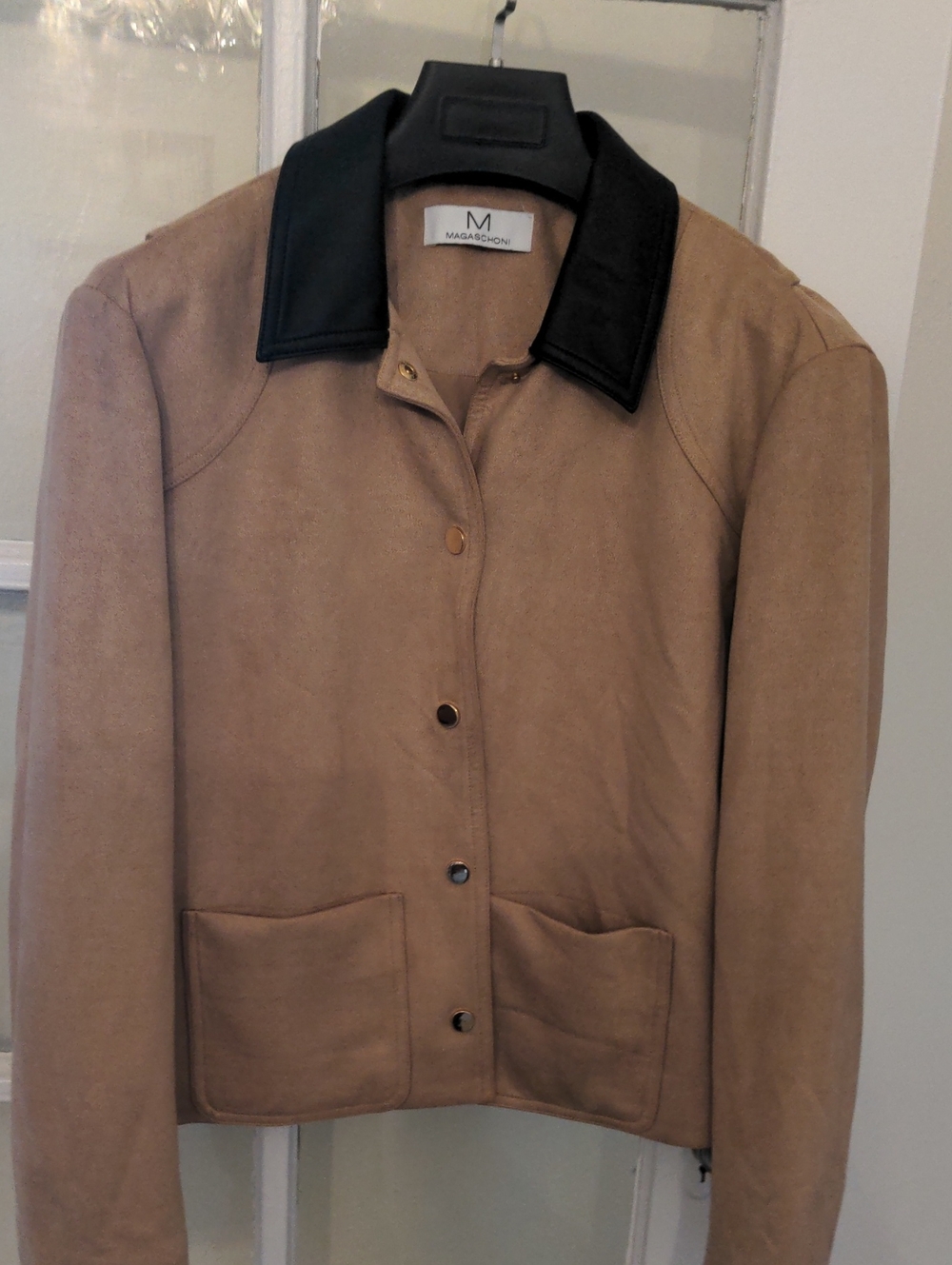 NWT Magaschoni CarmelFaux Suede Jacket, Sz M, Casual Weekend